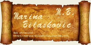 Marina Bilašković vizit kartica